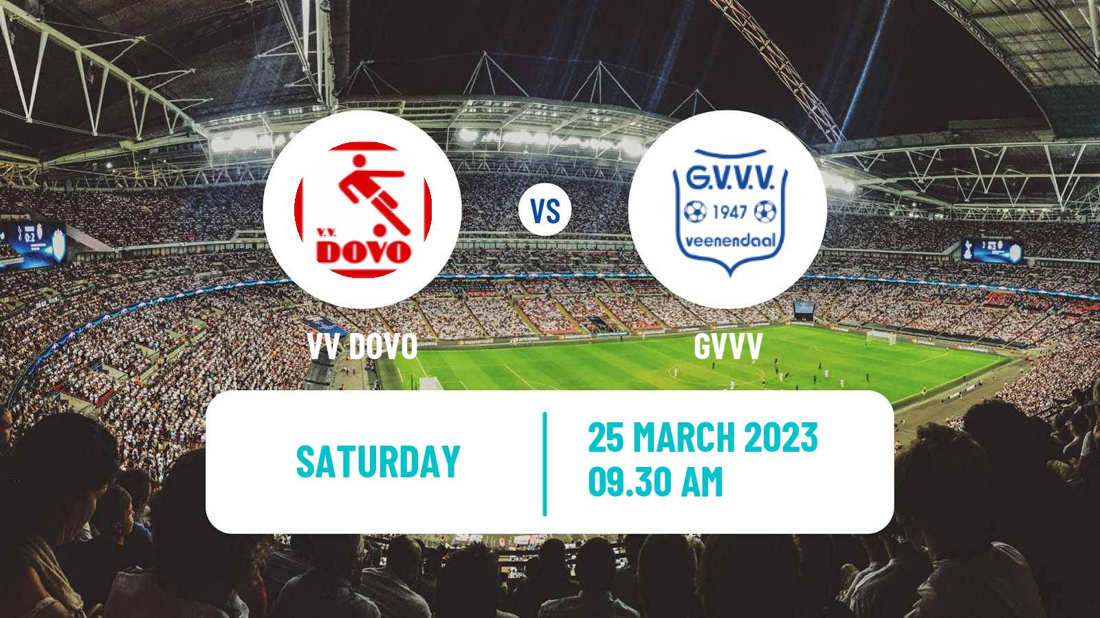 Soccer Dutch Derde Divisie VV DOVO - GVVV