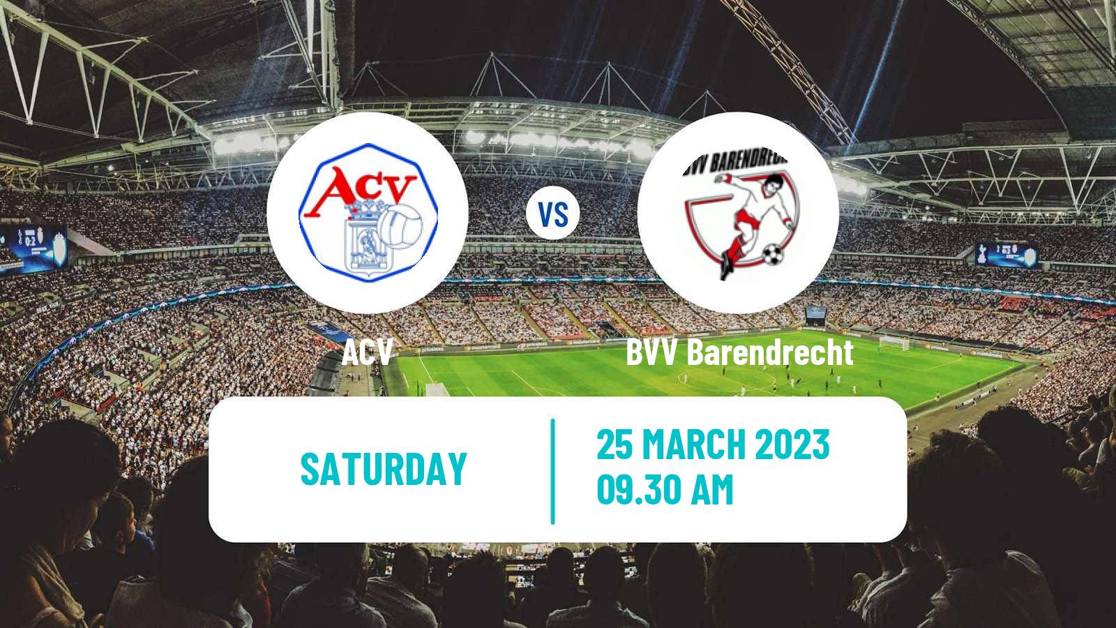 Soccer Dutch Derde Divisie ACV - BVV Barendrecht