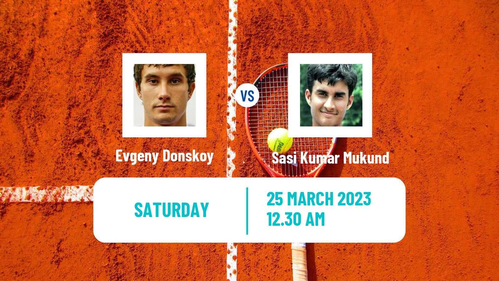 Tennis ITF Tournaments Evgeny Donskoy - Mukund Sasikumar