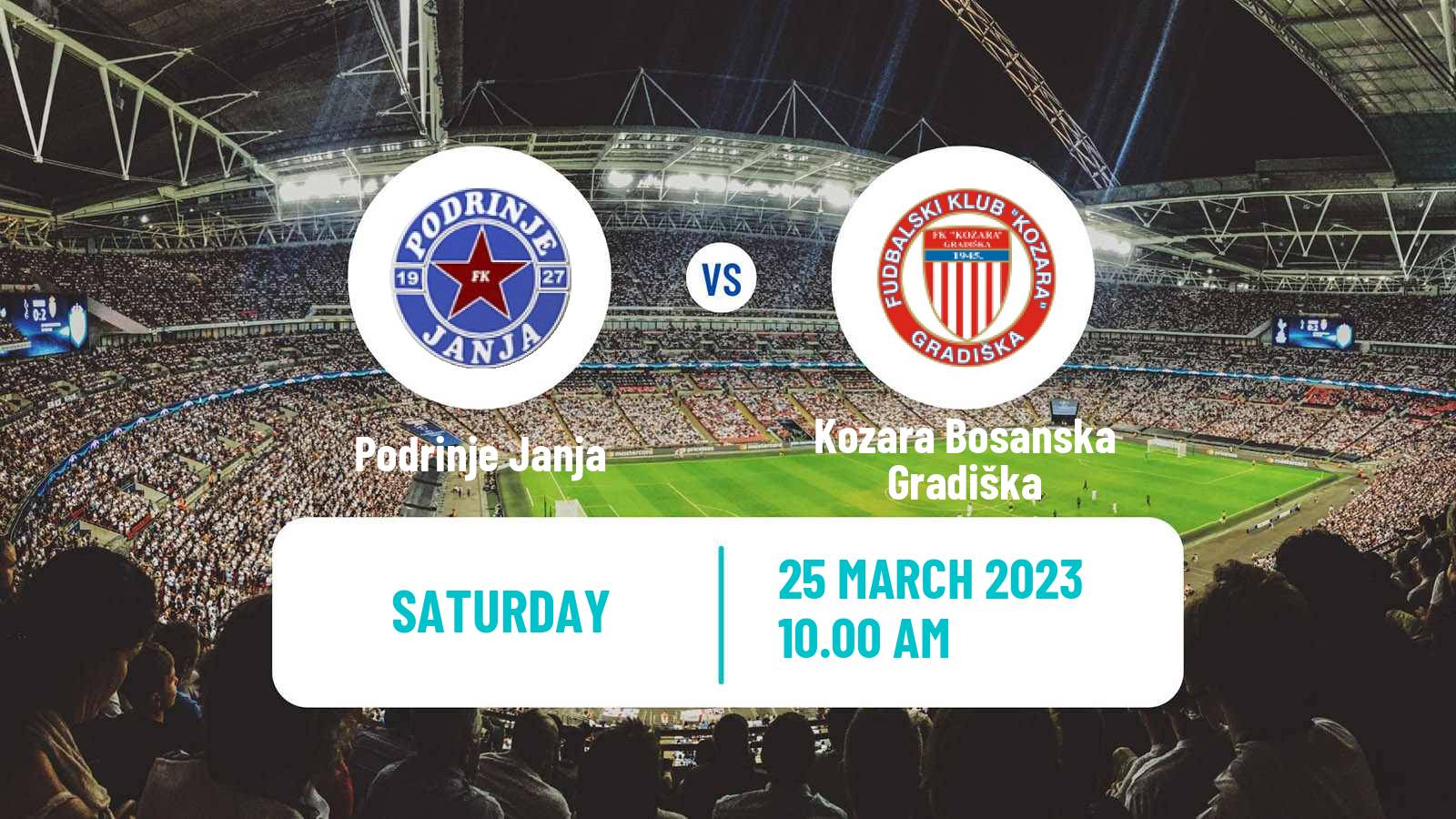 Soccer Bosnian Prva Liga RS Podrinje Janja - Kozara Bosanska Gradiška