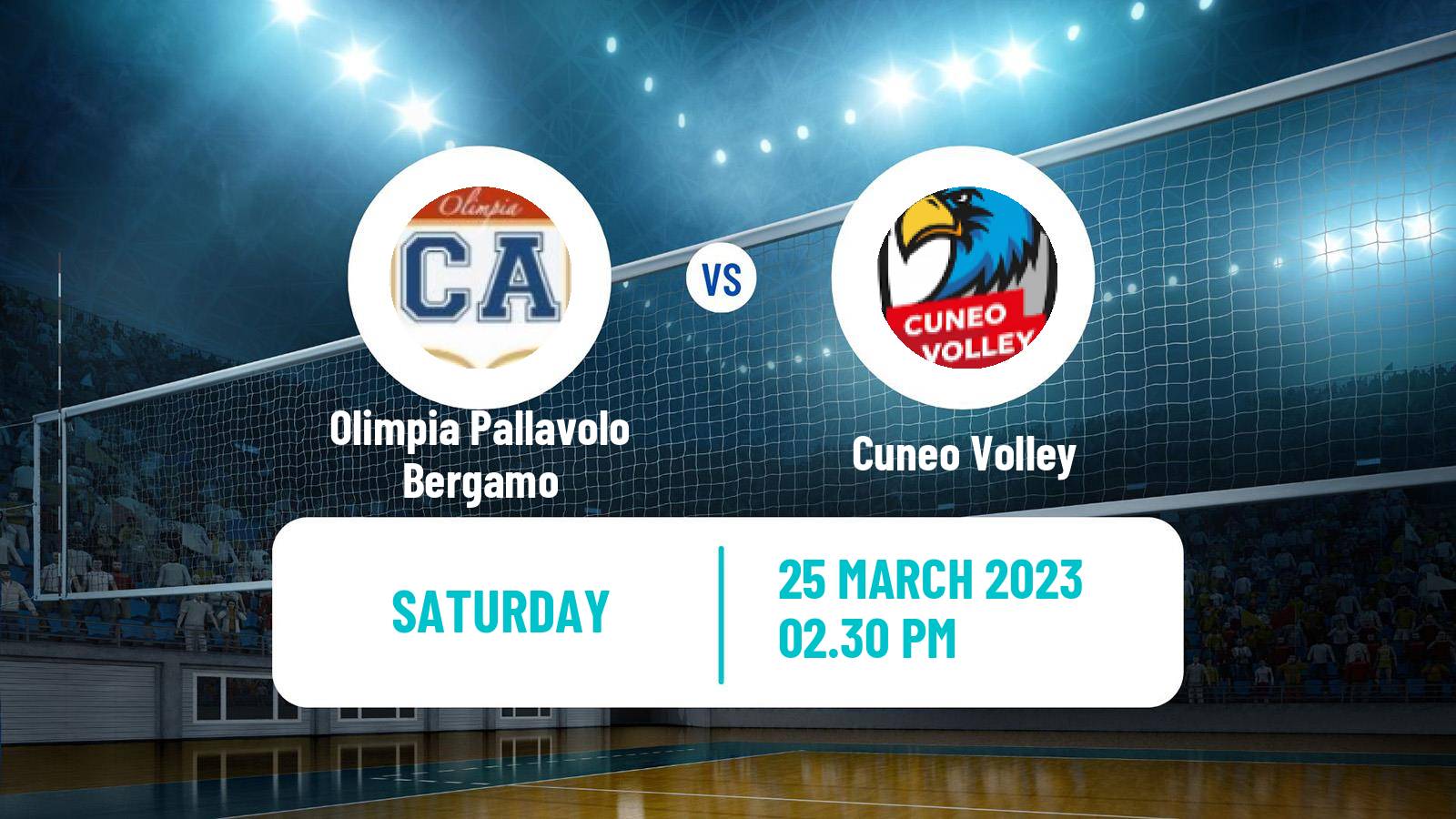 Volleyball Italian Serie A2 Volleyball Olimpia Pallavolo Bergamo - Cuneo Volley
