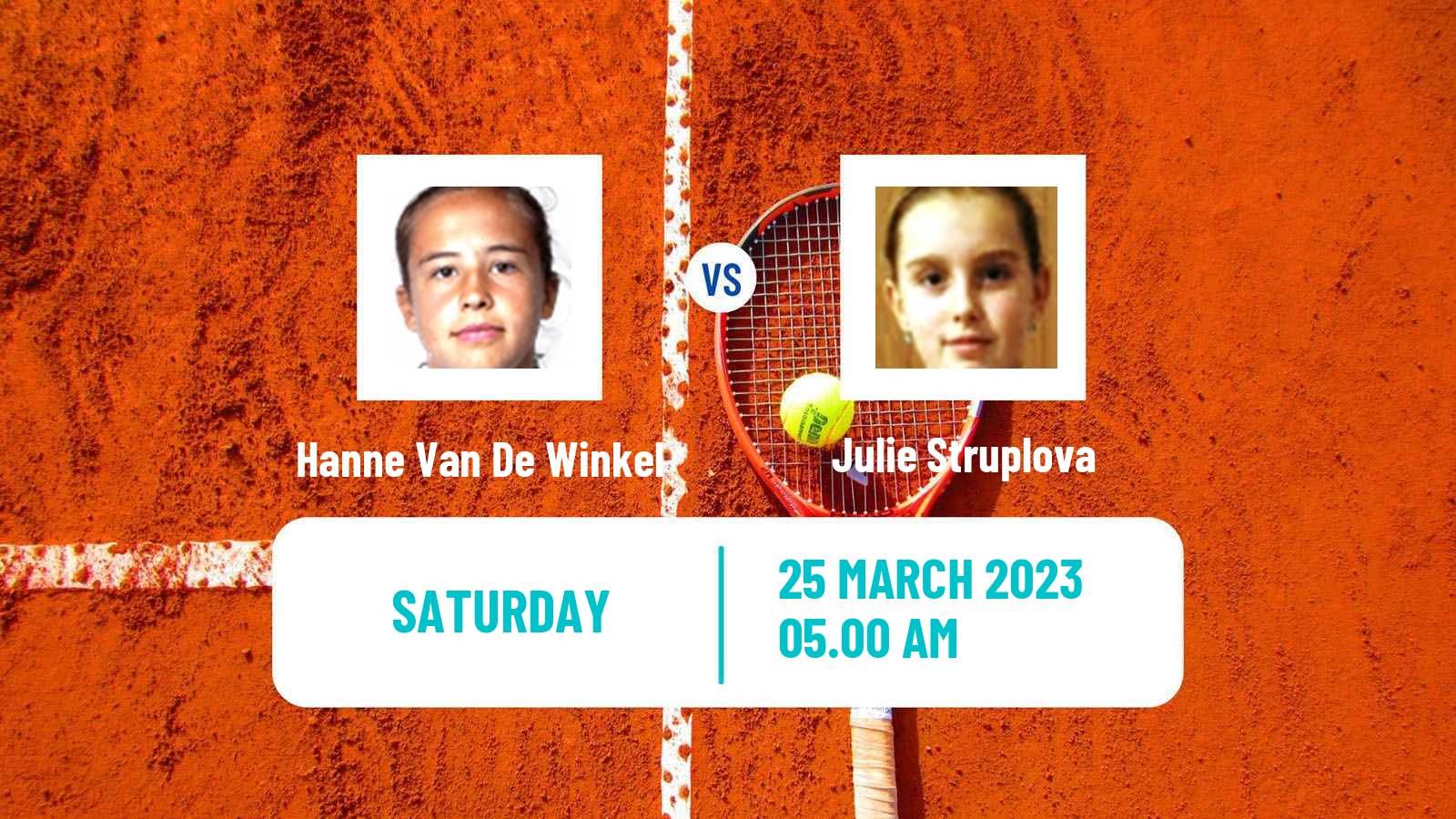 Tennis ITF Tournaments Hanne Van De Winkel - Julie Struplova