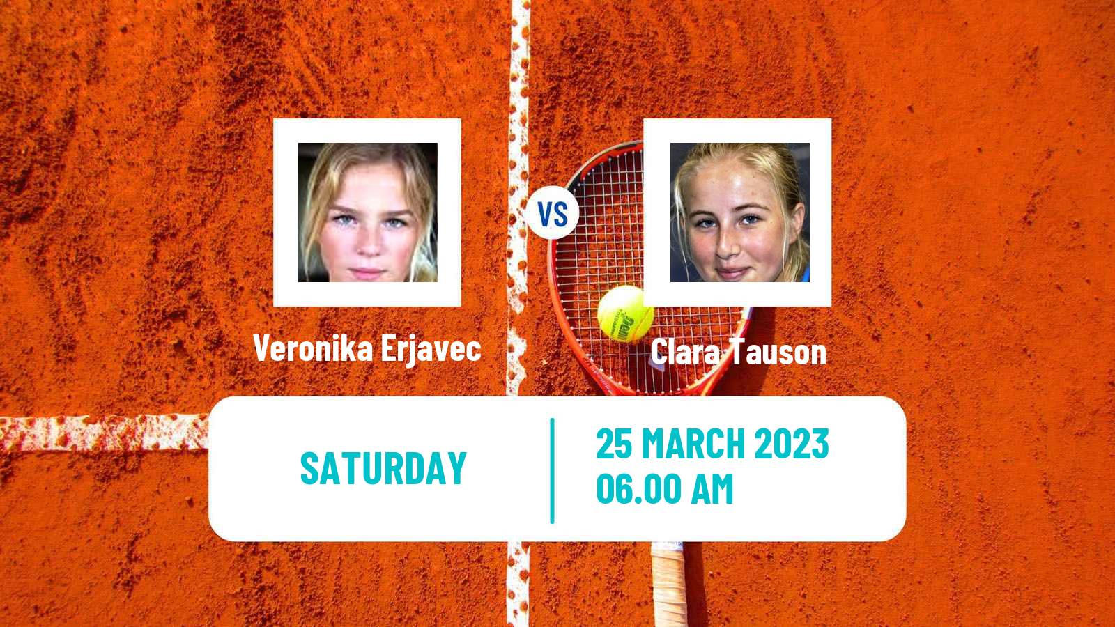Tennis ITF Tournaments Veronika Erjavec - Clara Tauson