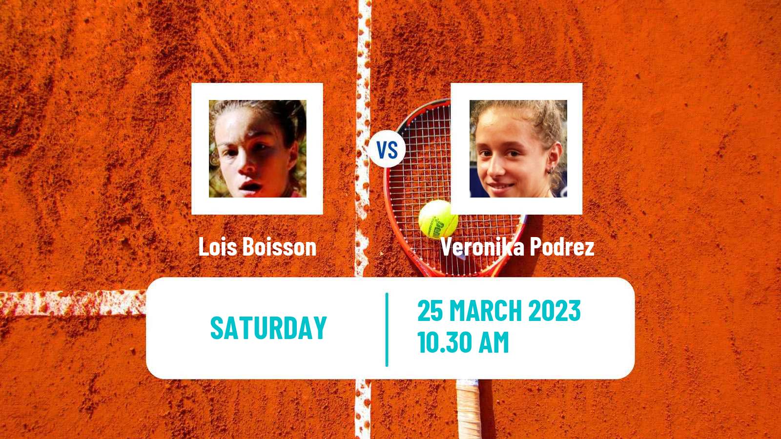 Tennis ITF Tournaments Lois Boisson - Veronika Podrez