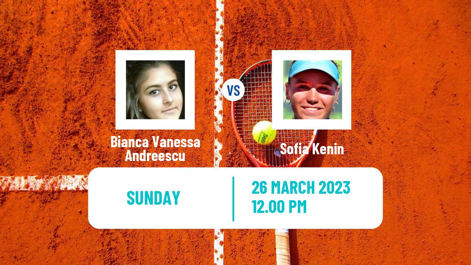 Tennis WTA Miami Bianca Vanessa Andreescu - Sofia Kenin