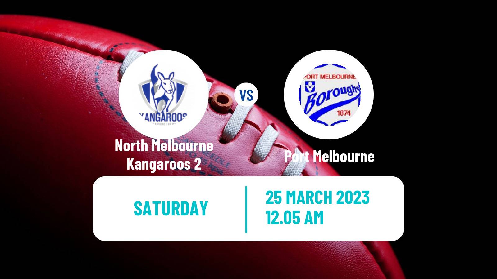Aussie rules VFL North Melbourne Kangaroos 2 - Port Melbourne