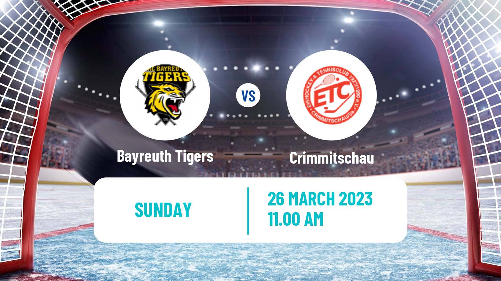 Hockey German DEL2 Bayreuth Tigers - Crimmitschau