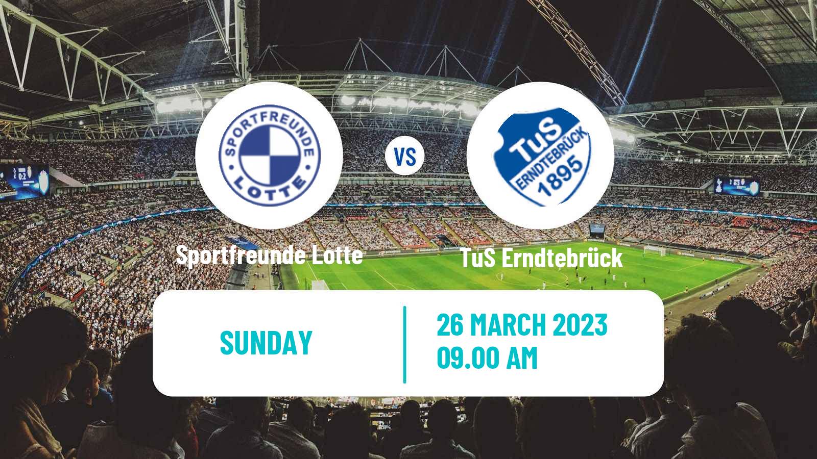 Soccer German Oberliga Westfalen Sportfreunde Lotte - TuS Erndtebrück