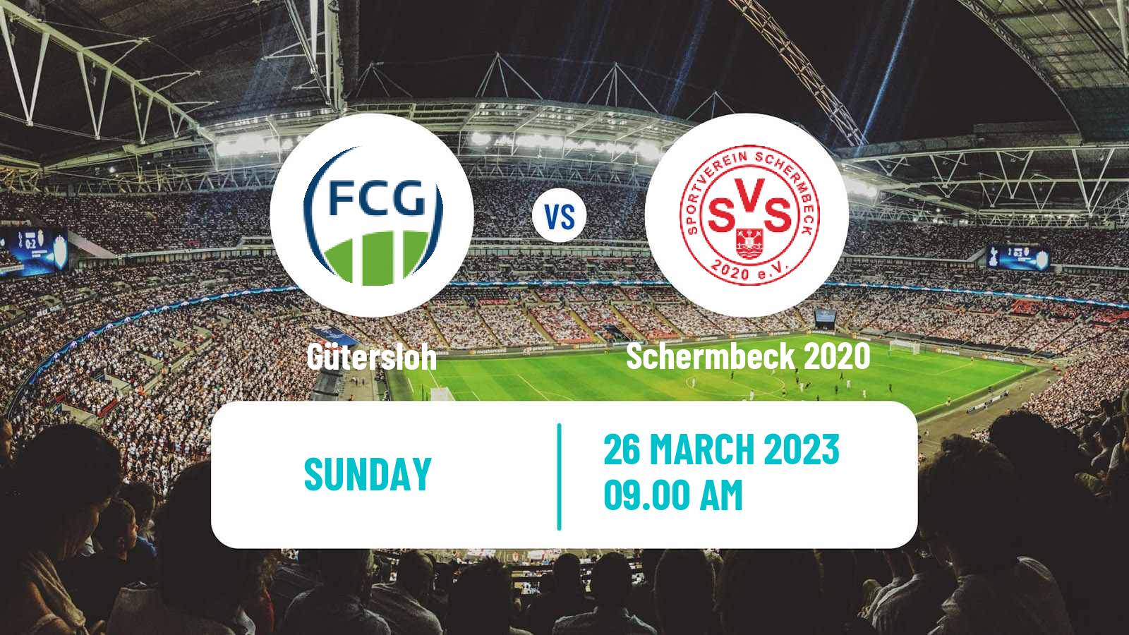 Soccer German Oberliga Westfalen Gütersloh - Schermbeck 2020
