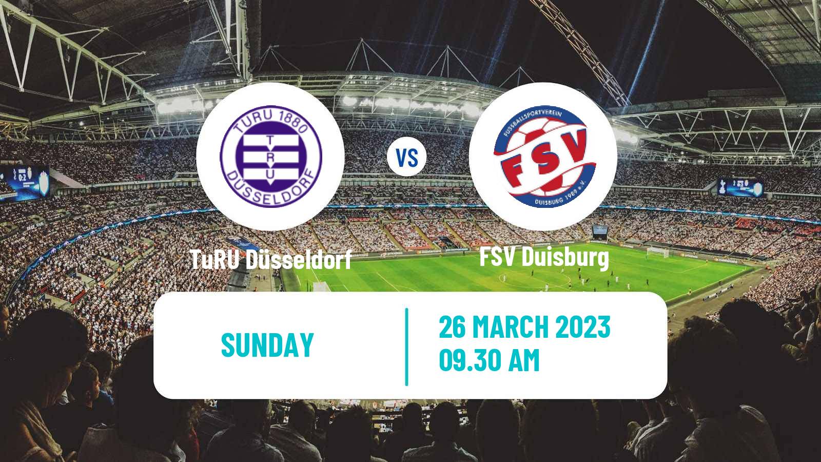 Soccer German Oberliga Niederrhein TuRU Düsseldorf - FSV Duisburg