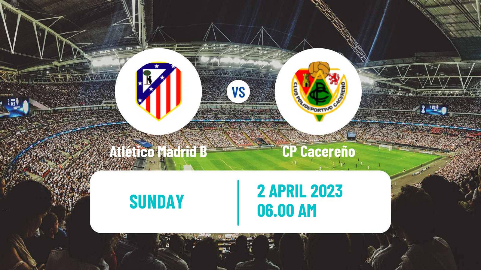 Soccer Spanish Segunda RFEF - Group 5 Atlético Madrid B - Cacereño