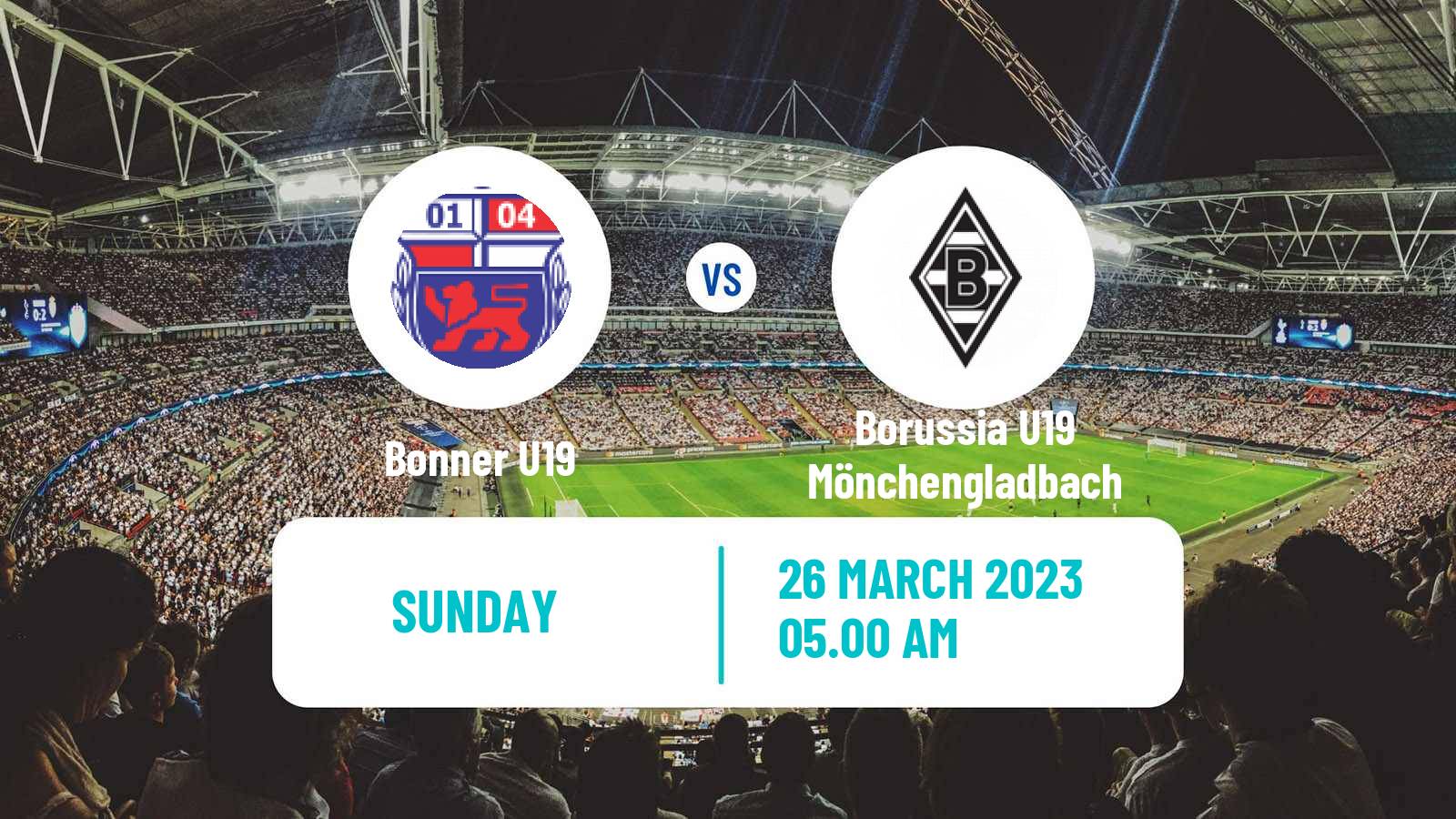 Soccer German Junioren Bundesliga Play Offs Bonner U19 - Borussia U19 Mönchengladbach