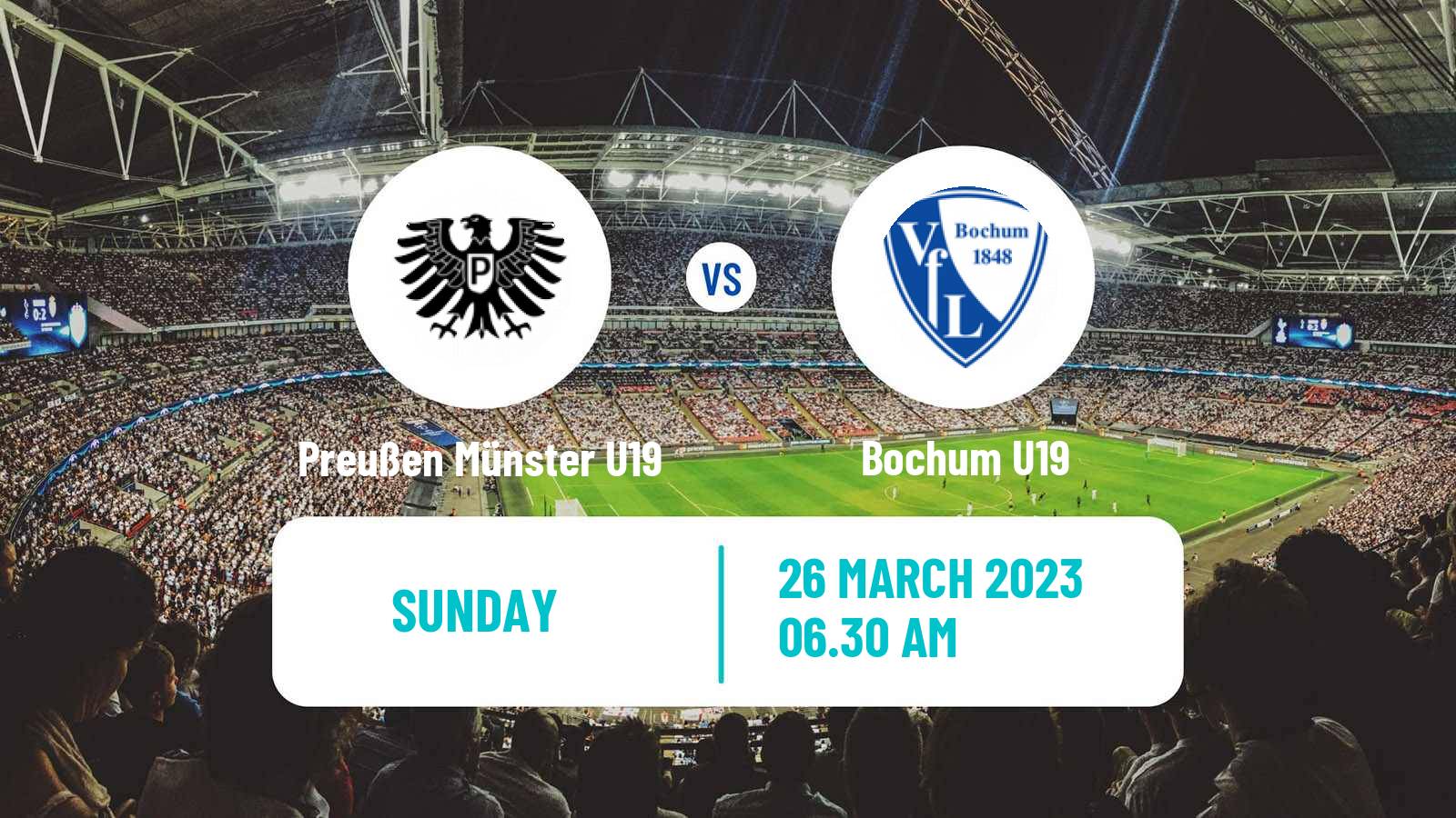 Soccer German Junioren Bundesliga Play Offs Preußen Münster U19 - Bochum U19