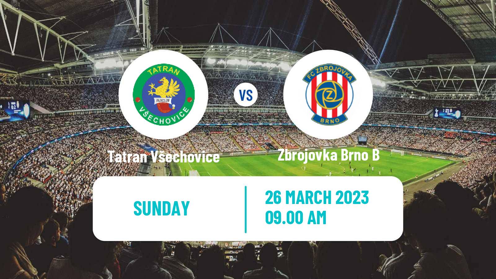 Soccer Czech Division E Tatran Všechovice - Zbrojovka Brno B