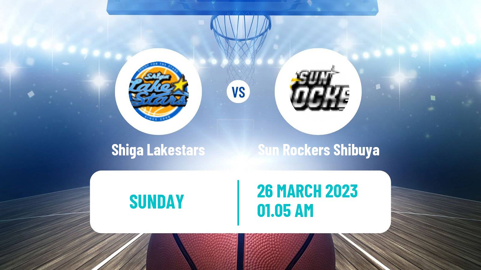 Basketball BJ League Shiga Lakestars - Sun Rockers Shibuya