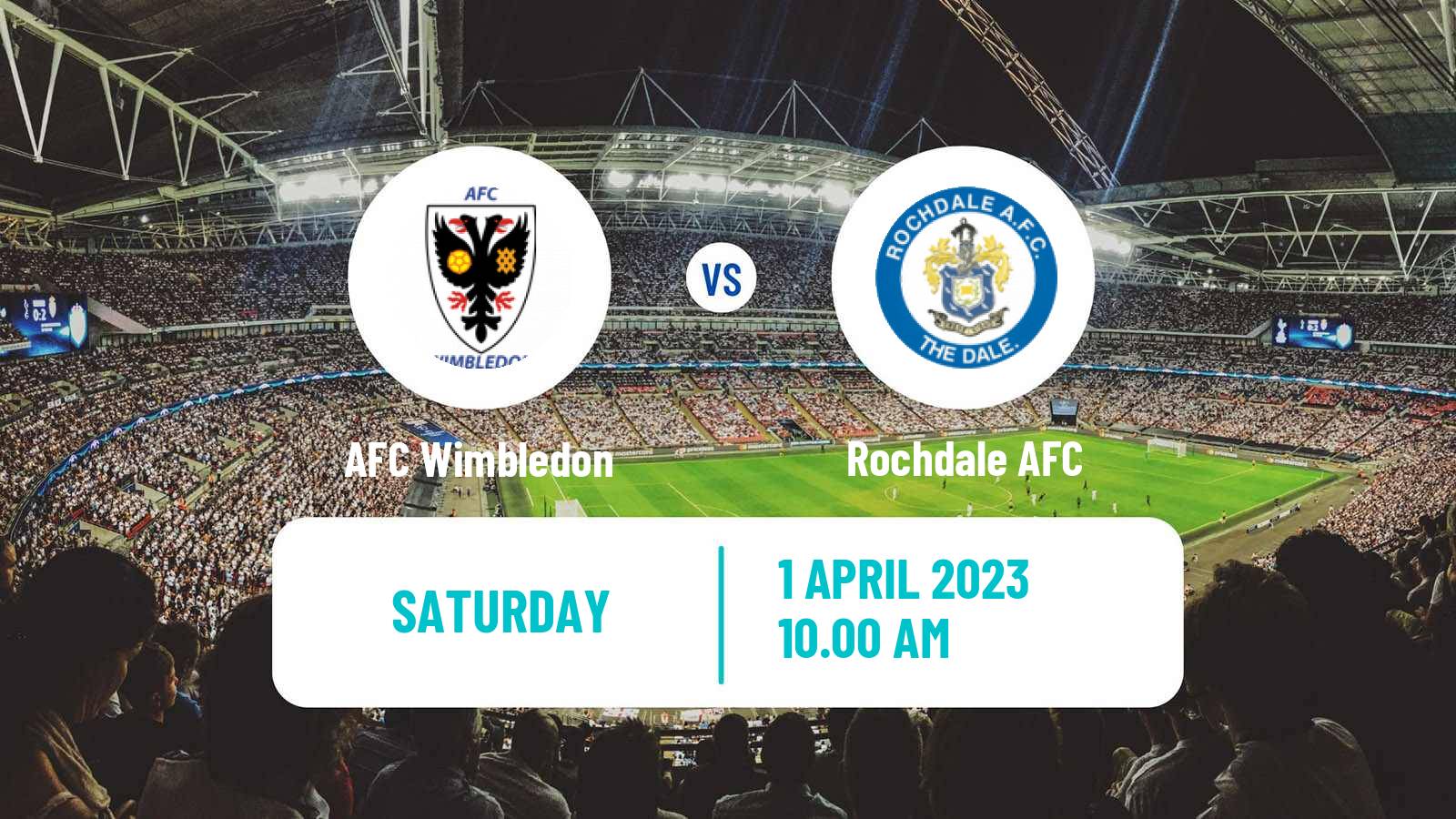 Soccer English League Two AFC Wimbledon - Rochdale