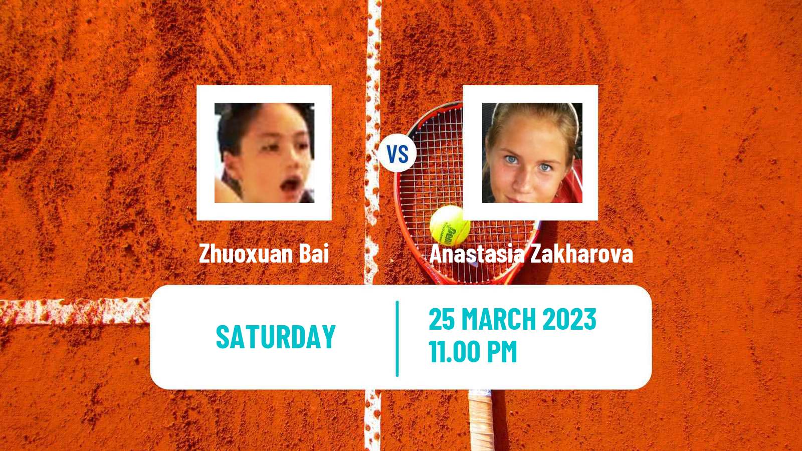Tennis ITF Tournaments Zhuoxuan Bai - Anastasia Zakharova