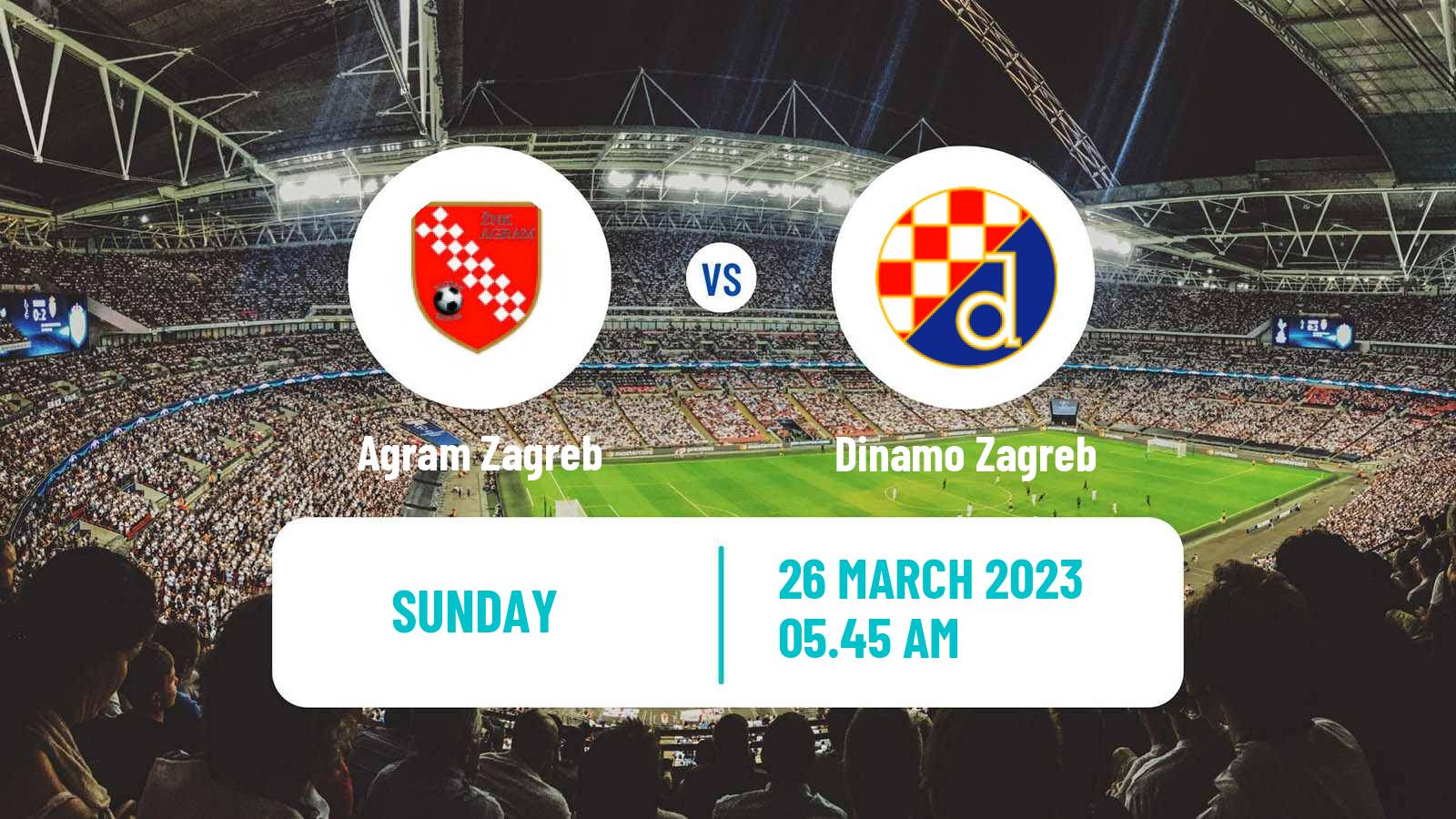 Soccer Croatian 1 HNL Women Agram Zagreb - Dinamo Zagreb