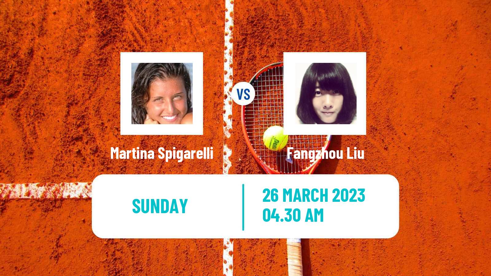 Tennis ITF Tournaments Martina Spigarelli - Fangzhou Liu