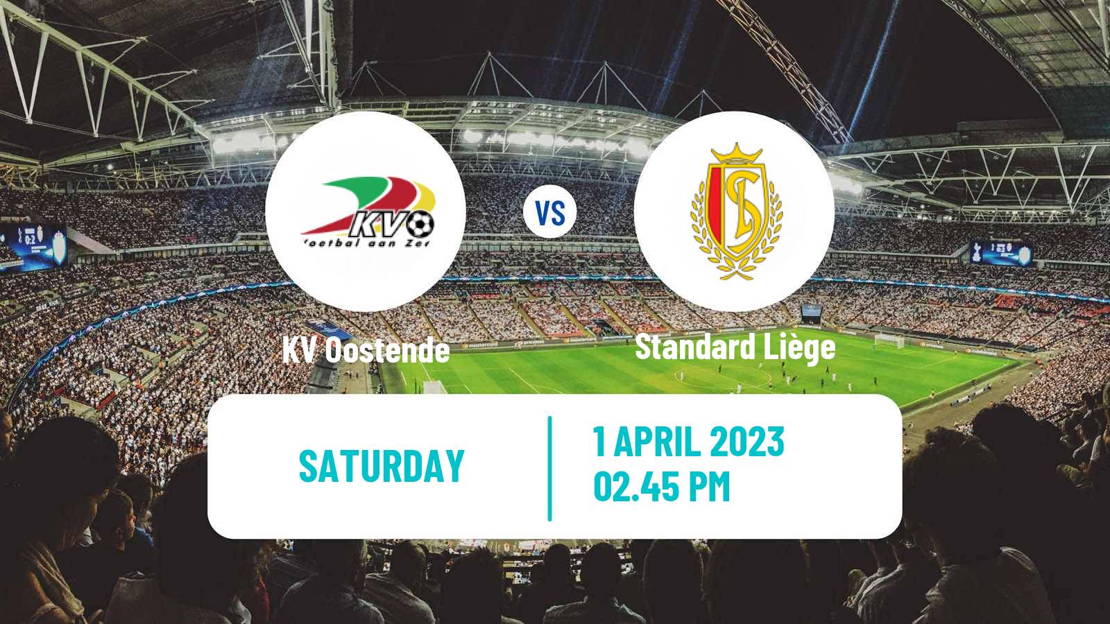 Soccer Belgian Jupiler Pro League Oostende - Standard Liège