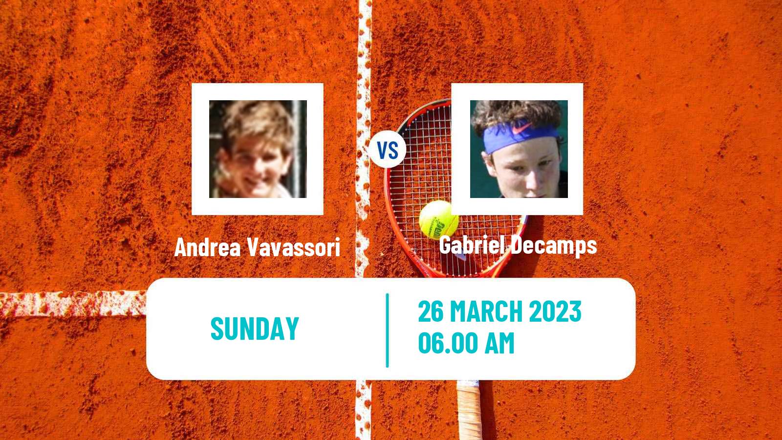 Tennis ATP Challenger Andrea Vavassori - Gabriel Decamps