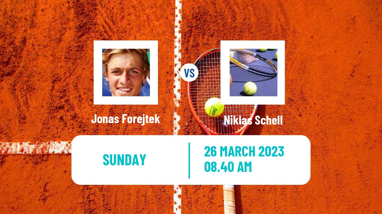 Tennis ATP Challenger Jonas Forejtek - Niklas Schell