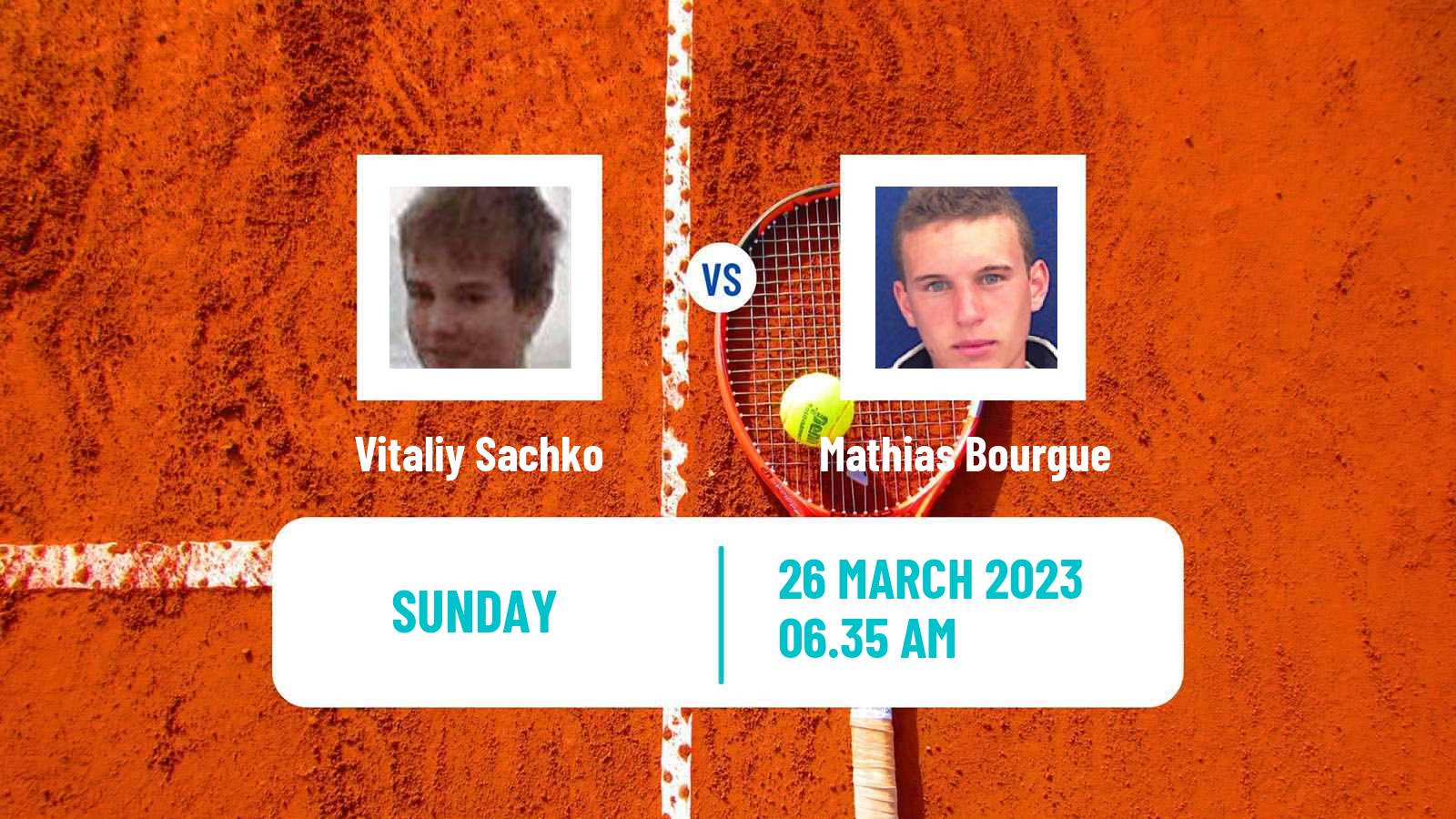 Tennis ATP Challenger Vitaliy Sachko - Mathias Bourgue