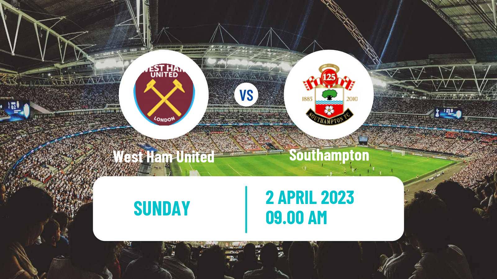 Soccer English Premier League West Ham United - Southampton
