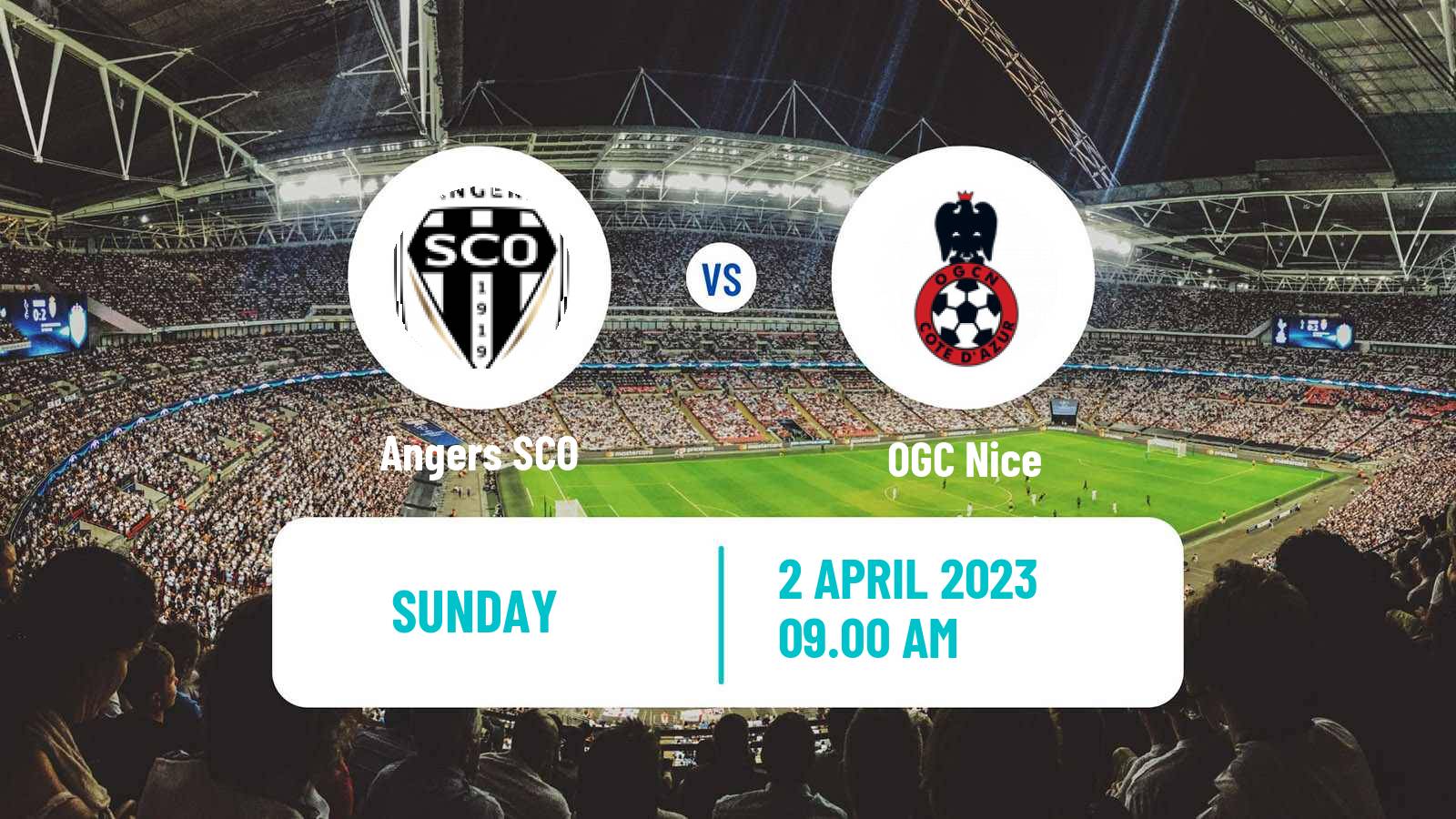 Soccer French Ligue 1 Angers - Nice