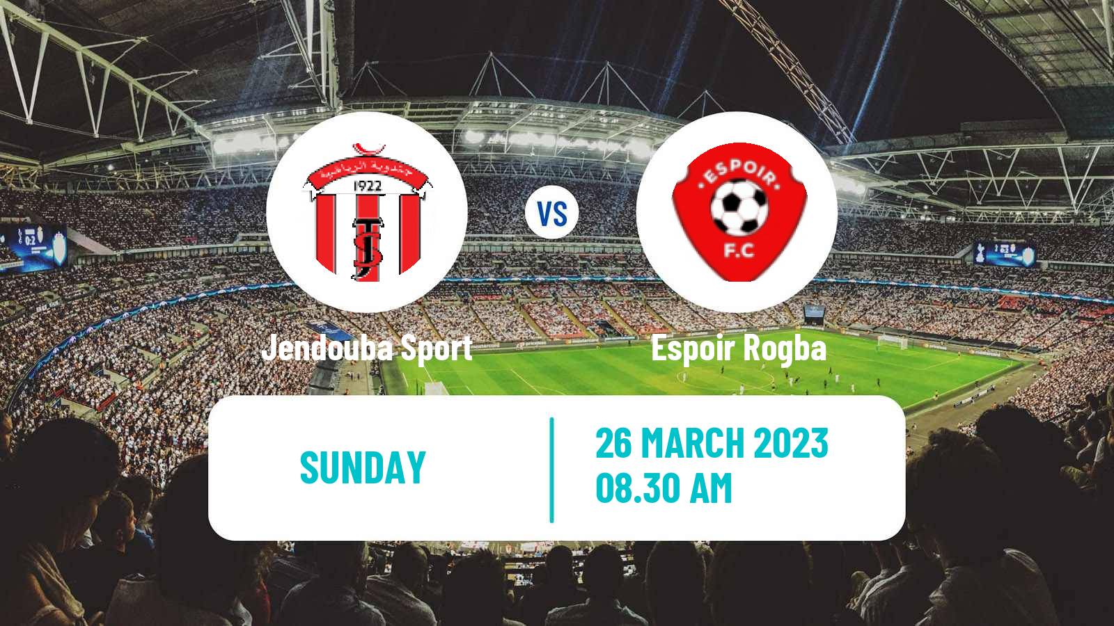 Soccer Tunisian Ligue 2 Jendouba Sport - Espoir Rogba