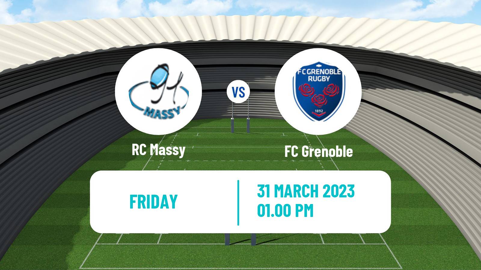 Rugby union French Pro D2 Massy - FC Grenoble