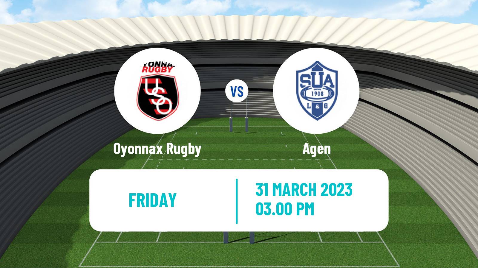 Rugby union French Pro D2 Oyonnax Rugby - Agen