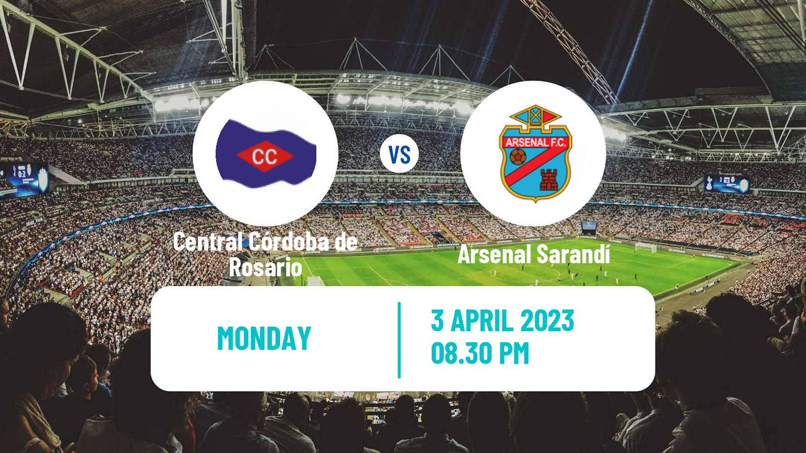 Soccer Argentinian Liga Profesional Central Córdoba de Rosario - Arsenal Sarandí