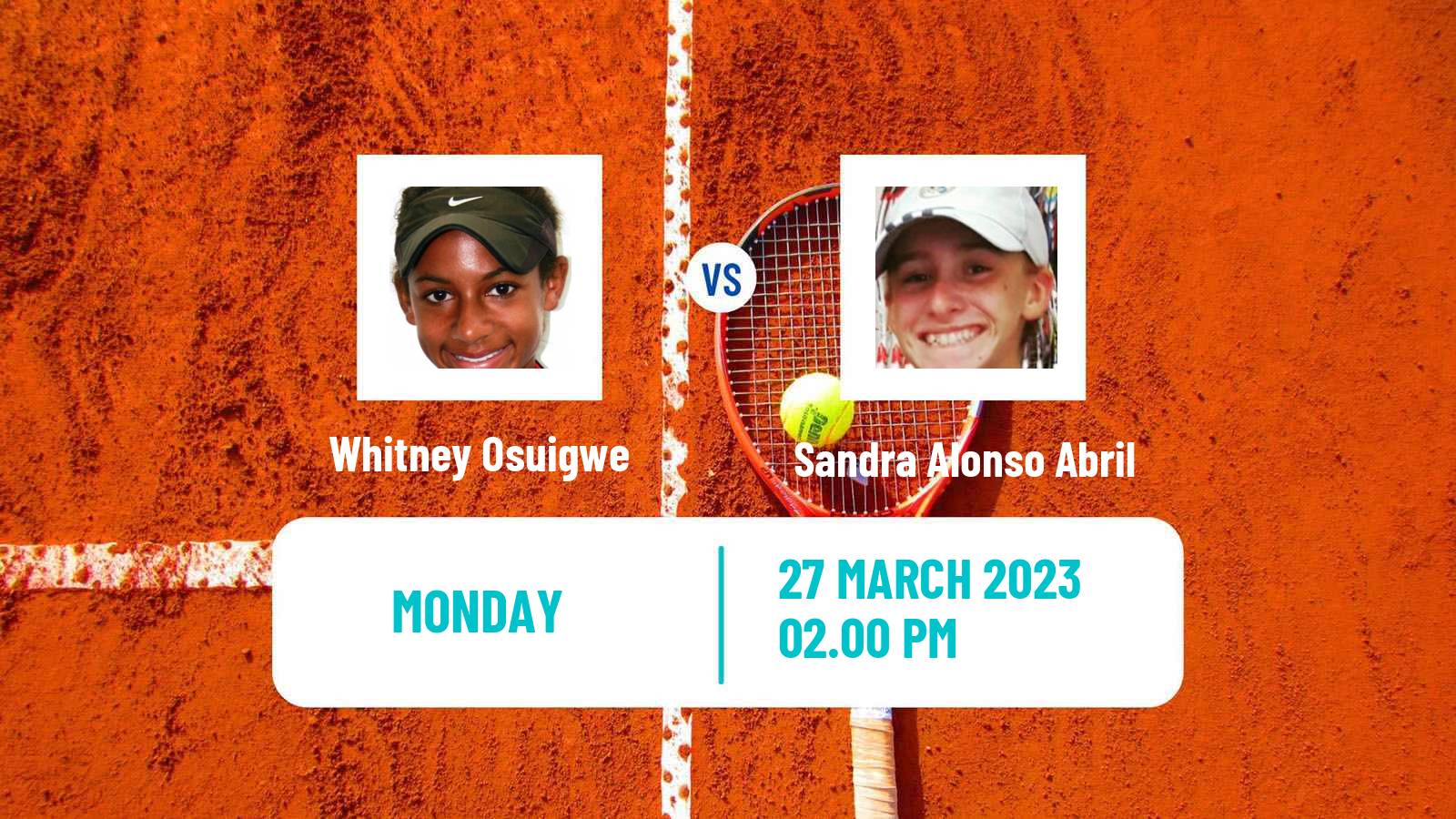 Tennis ATP Challenger Whitney Osuigwe - Sandra Alonso Abril
