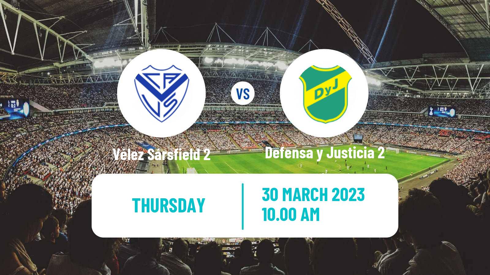Soccer Argentinian Reserve League Vélez Sársfield 2 - Defensa y Justicia 2