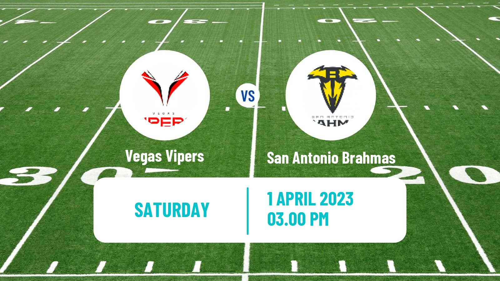 American football XFL Vegas Vipers - San Antonio Brahmas