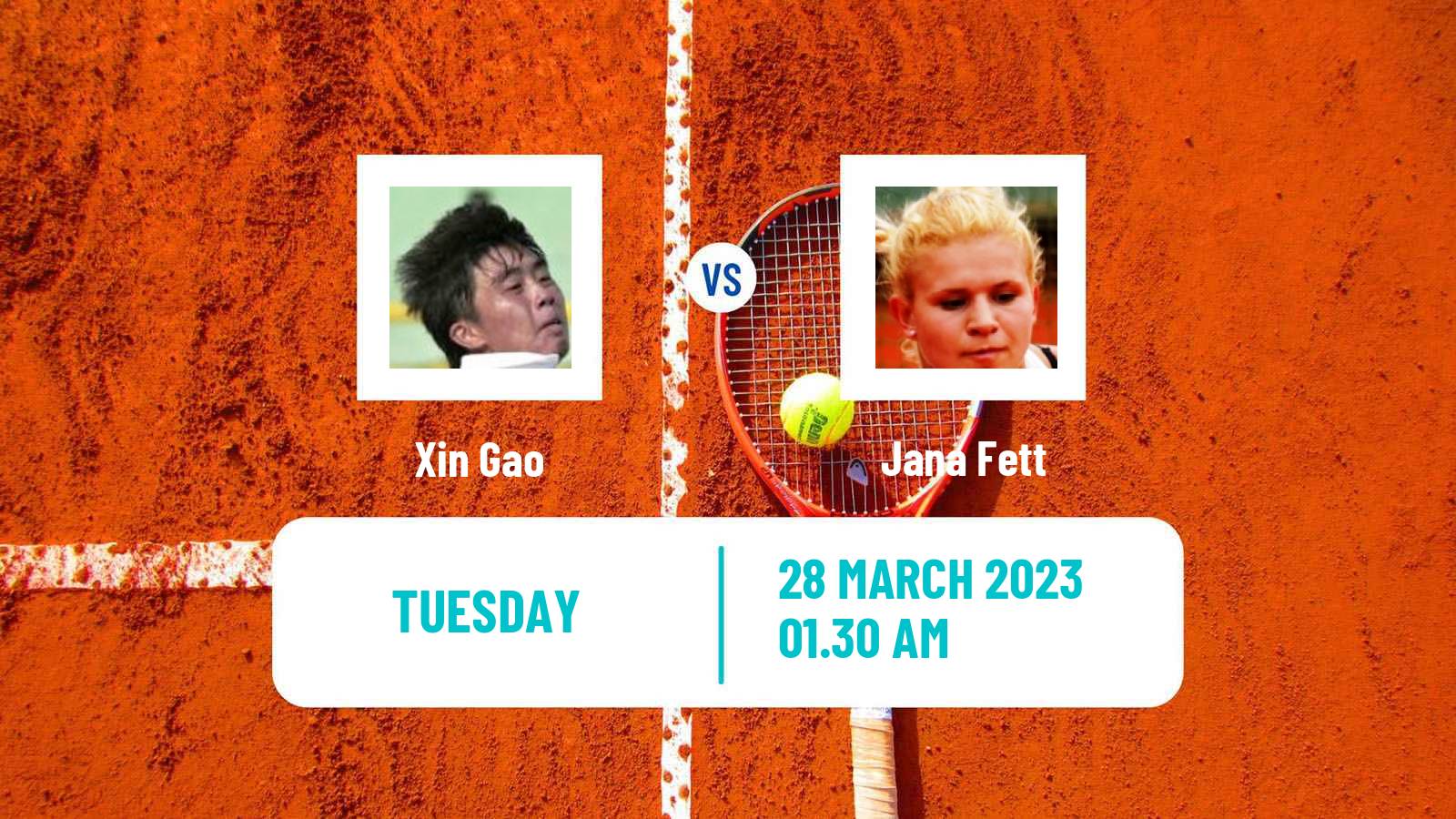 Tennis ITF Tournaments Xin Gao - Jana Fett