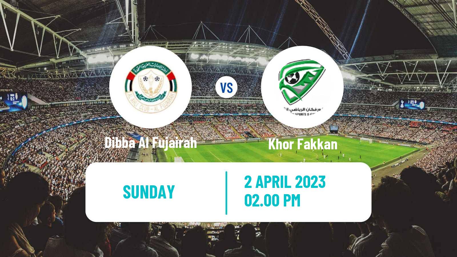 Soccer UAE Football League Dibba Al Fujairah - Khor Fakkan