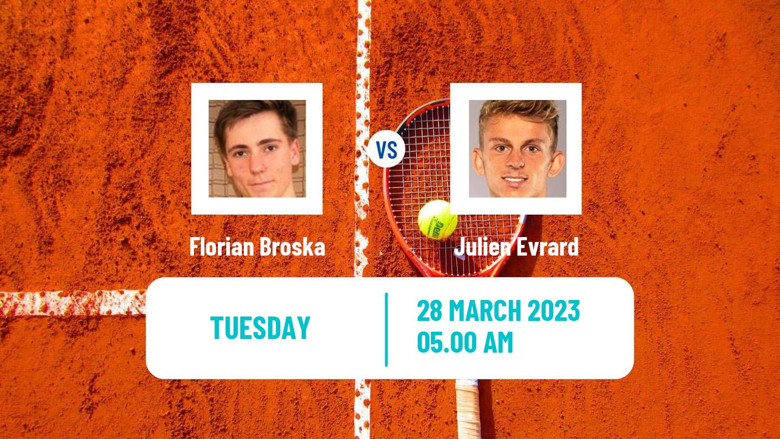Tennis ITF Tournaments Florian Broska - Julien Evrard
