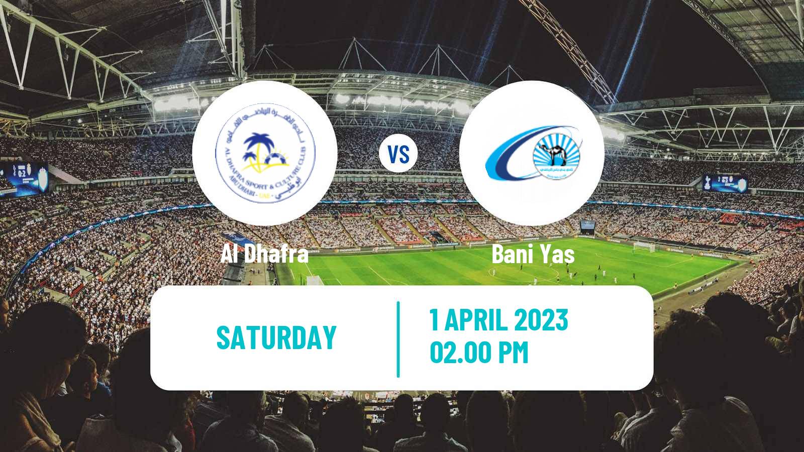 Soccer UAE Football League Al Dhafra - Bani Yas