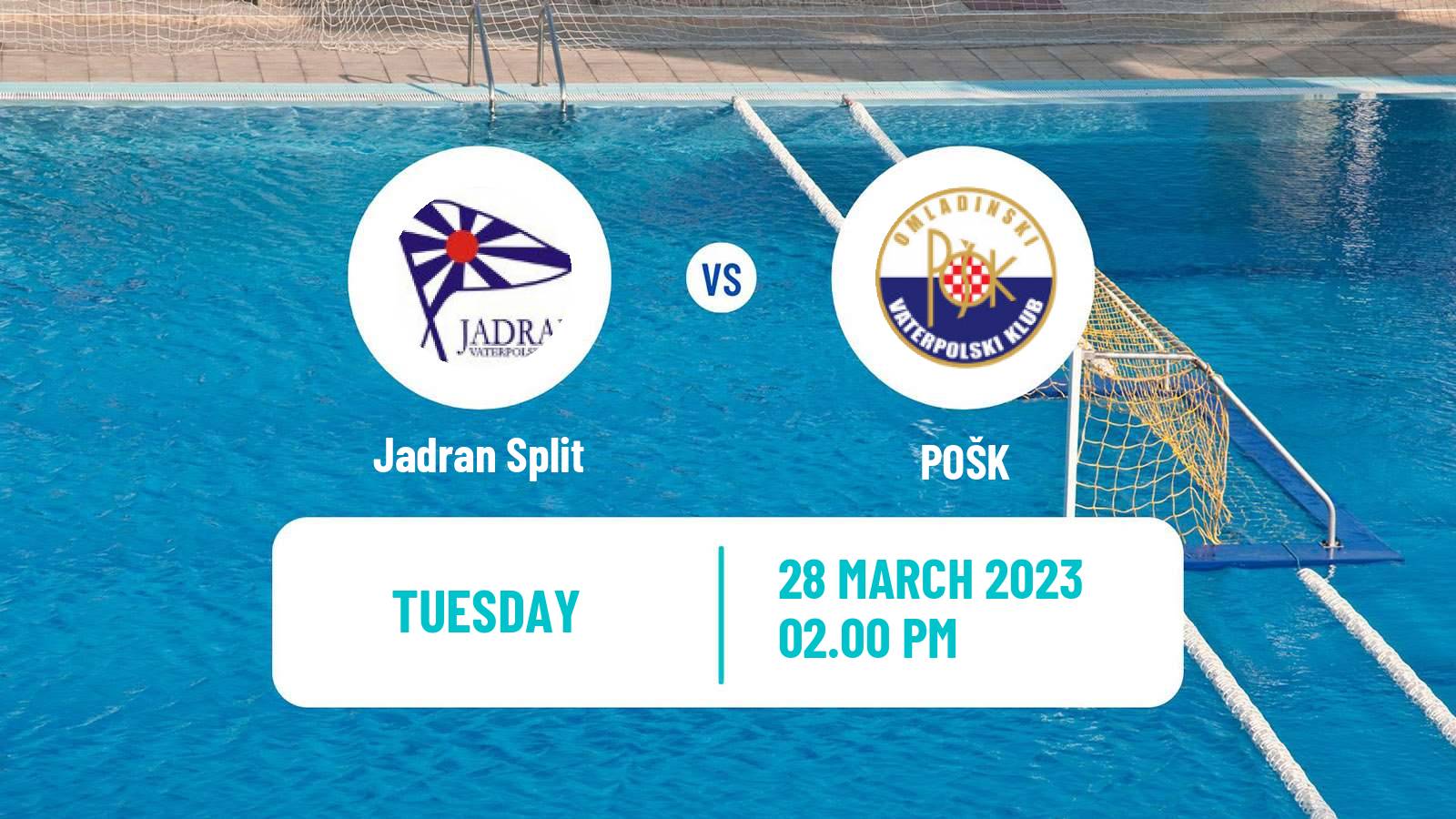 Water polo Croatian Water Polo Prva Liga Jadran Split - POŠK