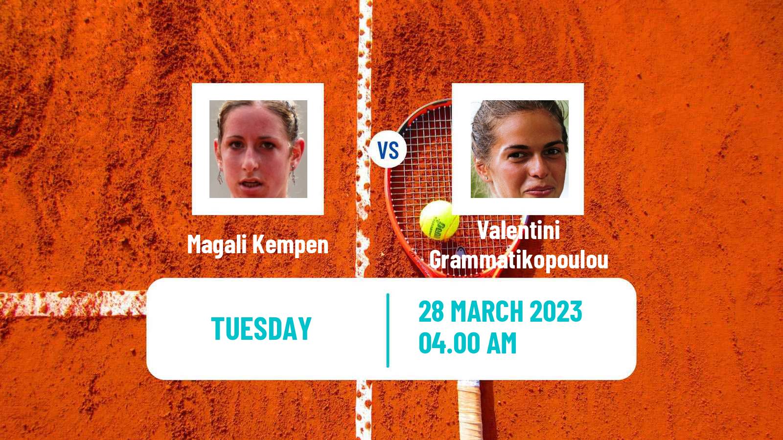 Tennis ITF Tournaments Magali Kempen - Valentini Grammatikopoulou