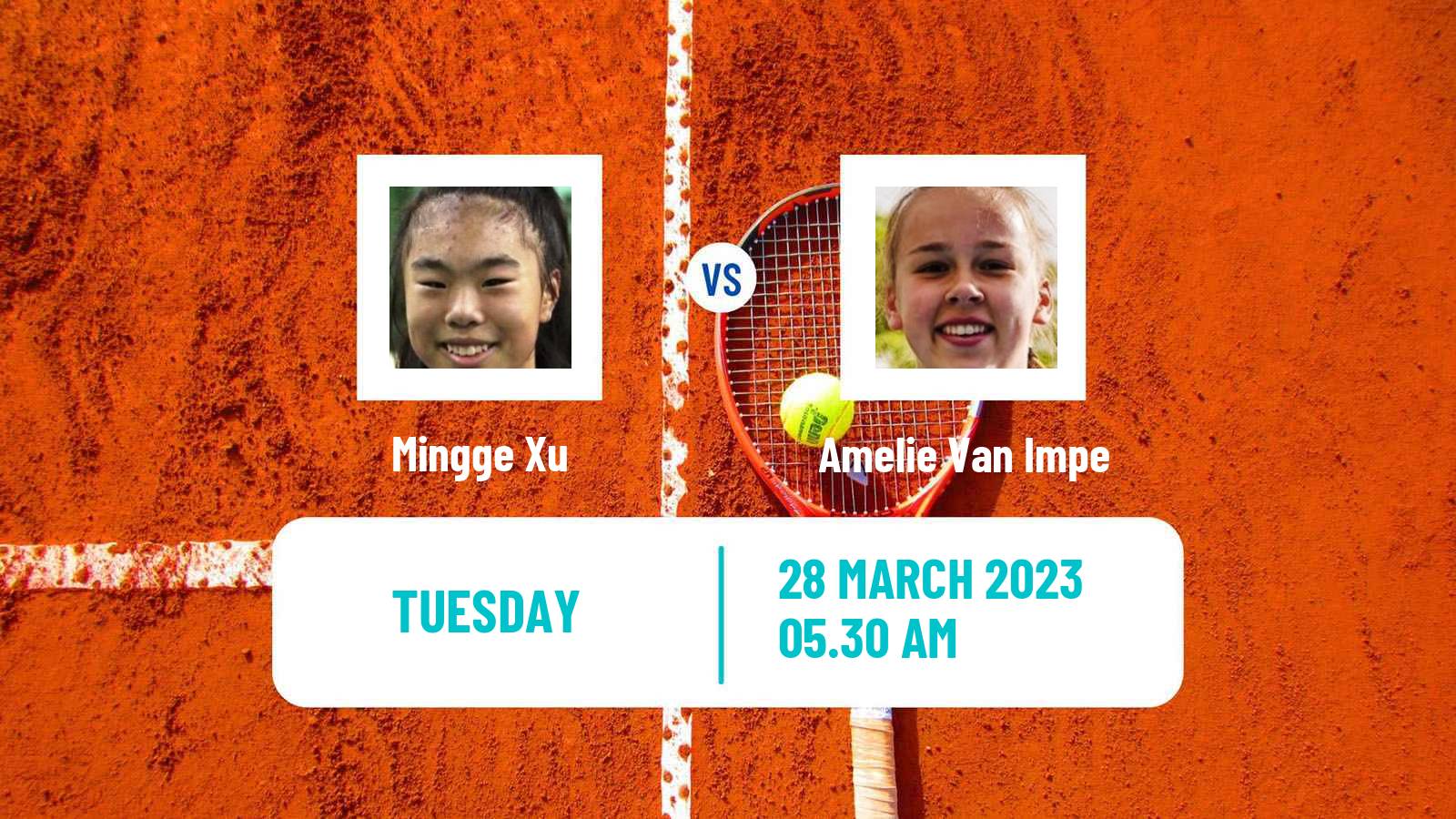 Tennis ITF Tournaments Mingge Xu - Amelie Van Impe