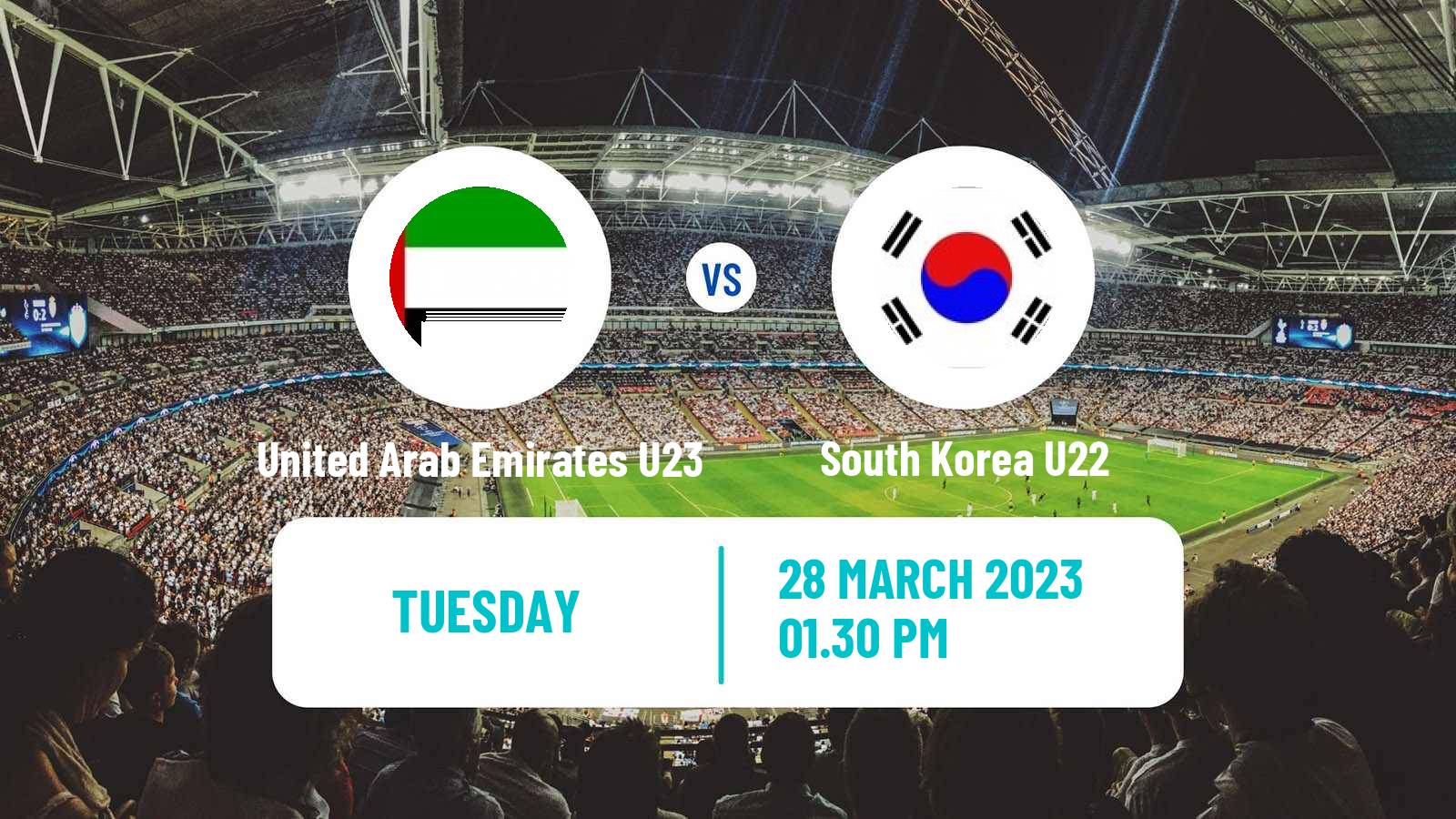 Soccer Friendly United Arab Emirates U23 - South Korea U22