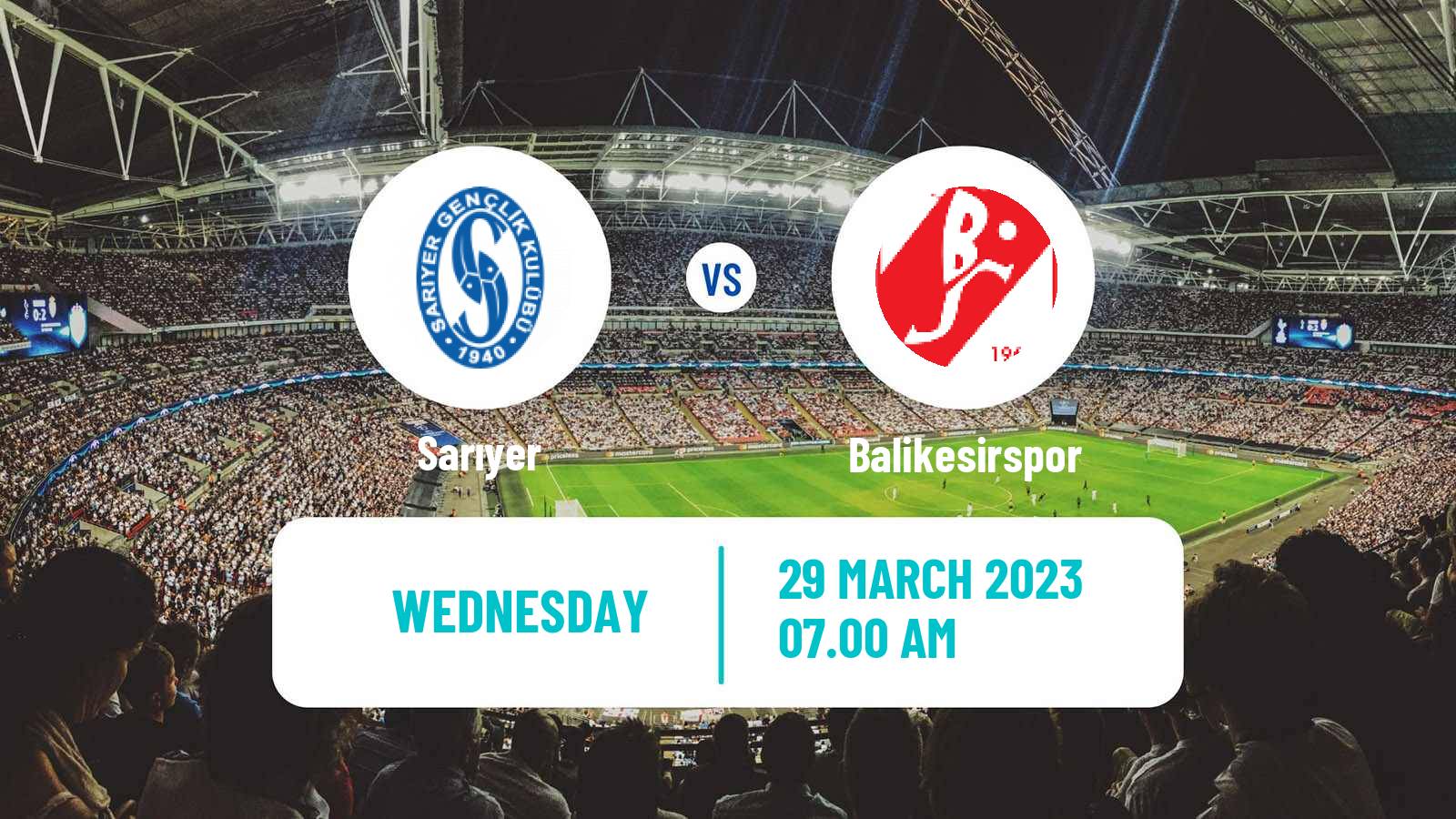 Soccer Turkish Second League Red Group Sarıyer - Balikesirspor