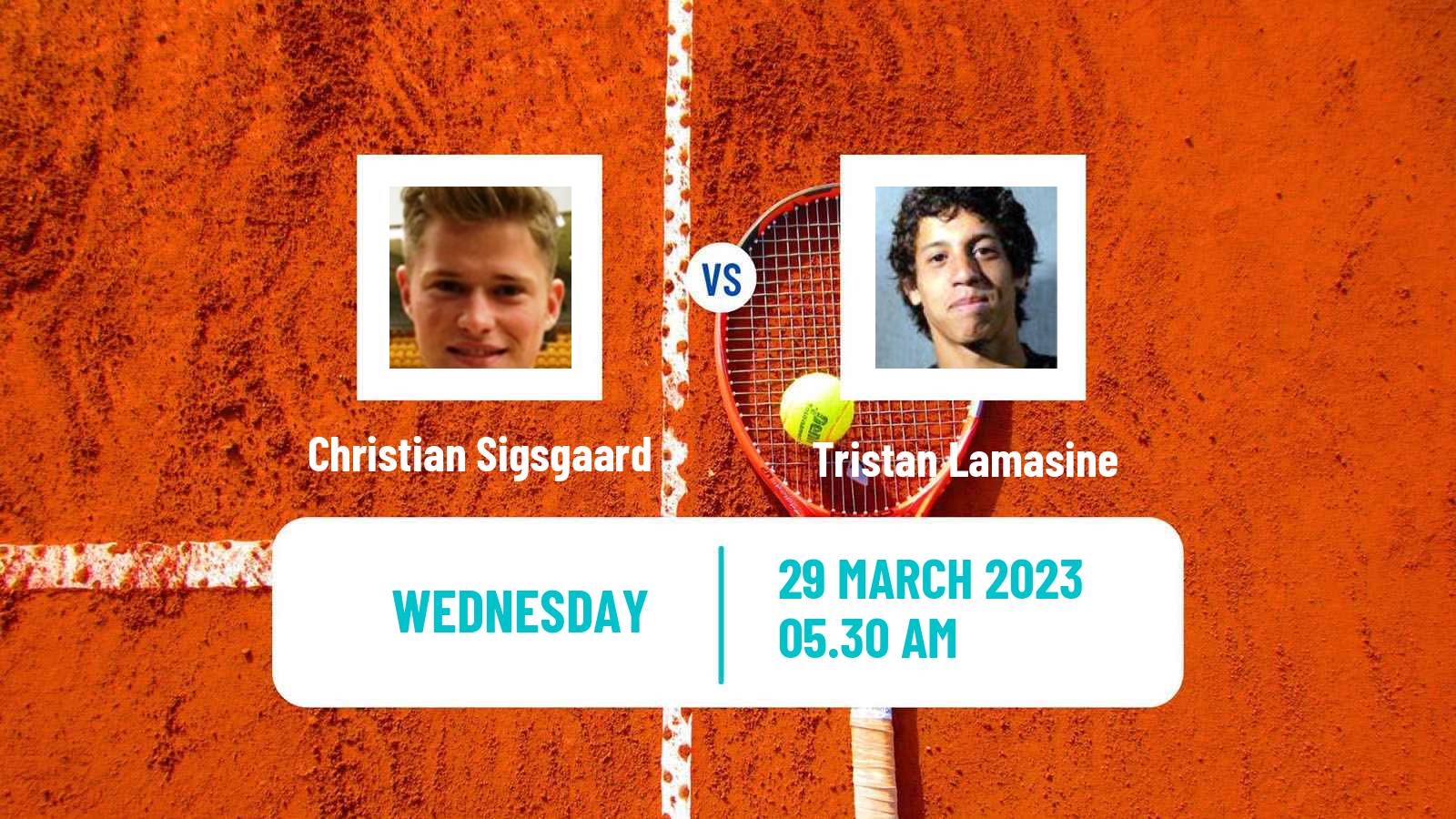 Tennis ITF Tournaments Christian Sigsgaard - Tristan Lamasine
