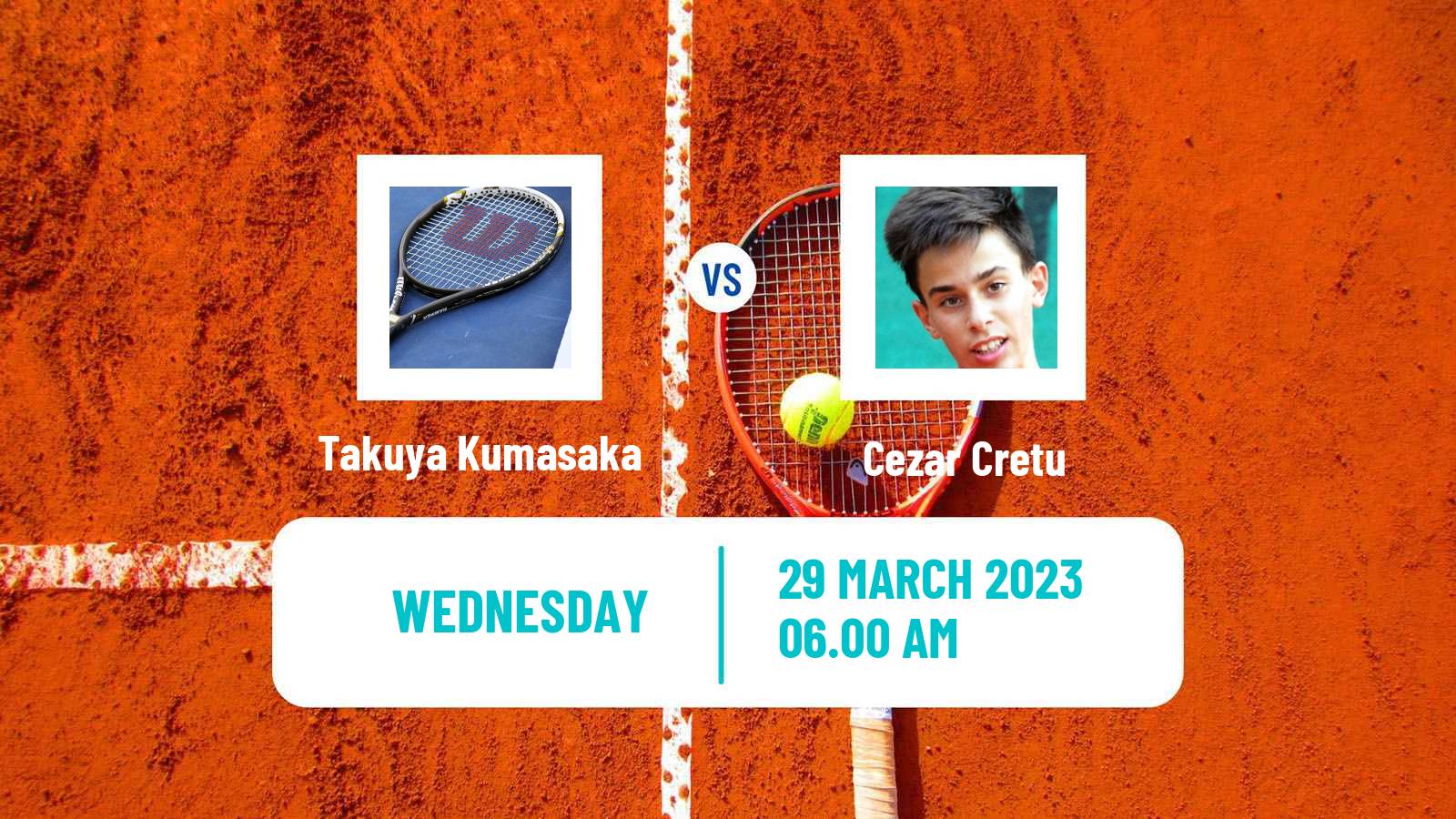 Tennis ITF Tournaments Takuya Kumasaka - Cezar Cretu