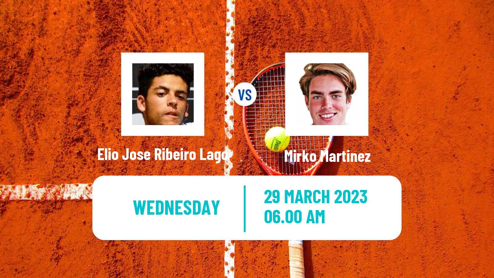 Tennis ITF Tournaments Elio Jose Ribeiro Lago - Mirko Martinez