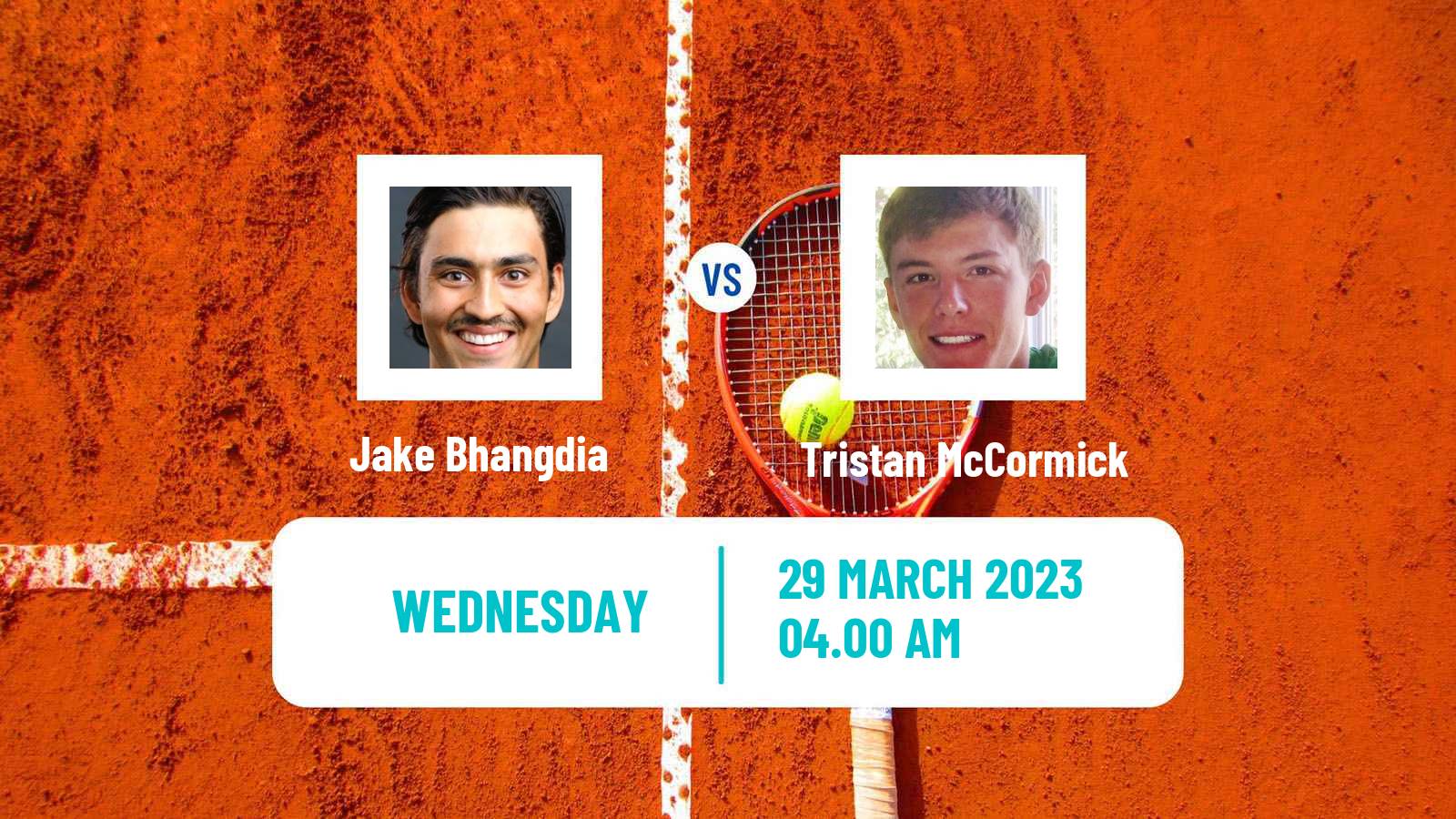Tennis ITF Tournaments Jake Bhangdia - Tristan McCormick