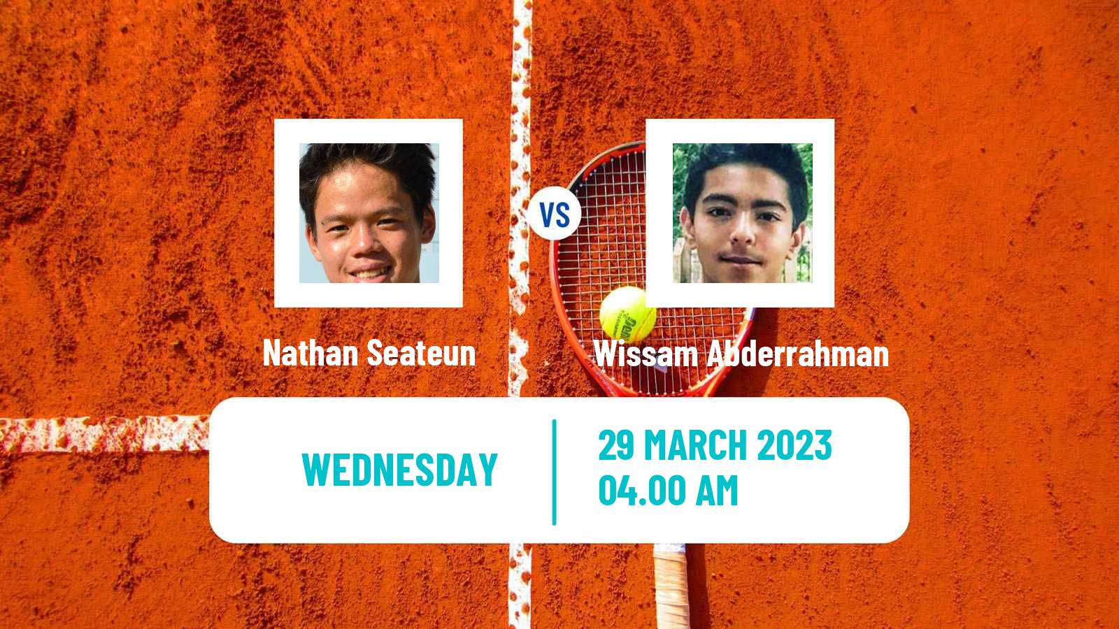 Tennis ITF Tournaments Nathan Seateun - Wissam Abderrahman